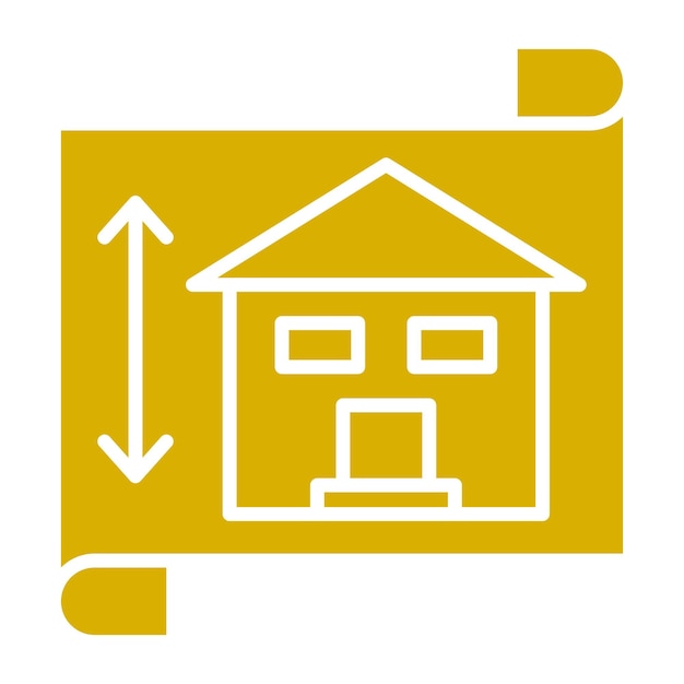Estilo de icono de la arquitectura de diseño vectorial