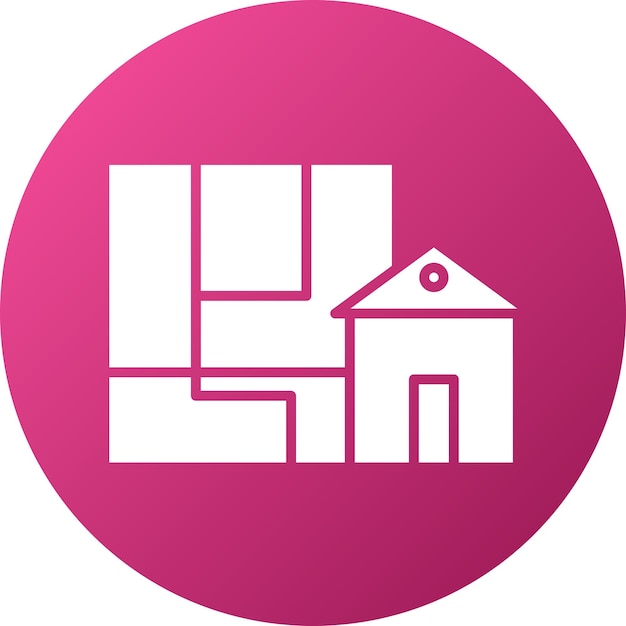 Estilo de icono de la arquitectura de diseño vectorial