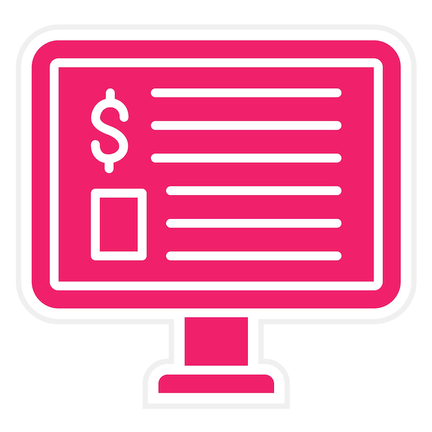 Estilo del icono del artículo de diseño vectorial