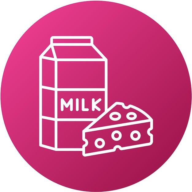 Estilo del icono del artículo lácteo de diseño vectorial