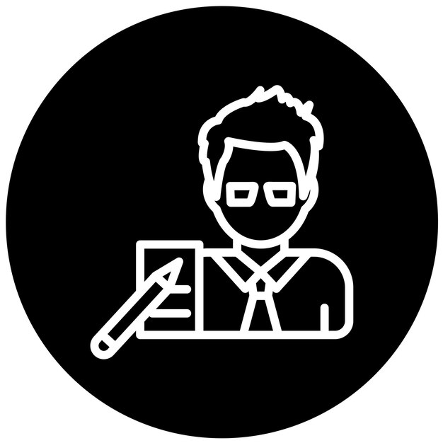 Estilo de icono del artista de diseño vectorial
