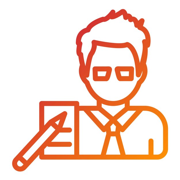 Estilo de icono del artista de diseño vectorial
