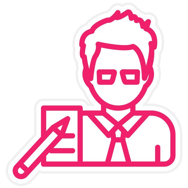 Estilo de icono del artista de diseño vectorial