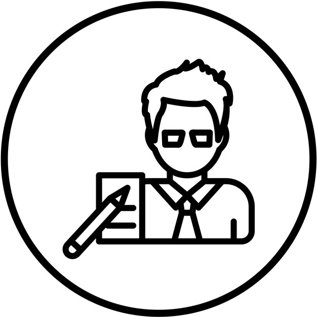 Estilo de icono del artista de diseño vectorial