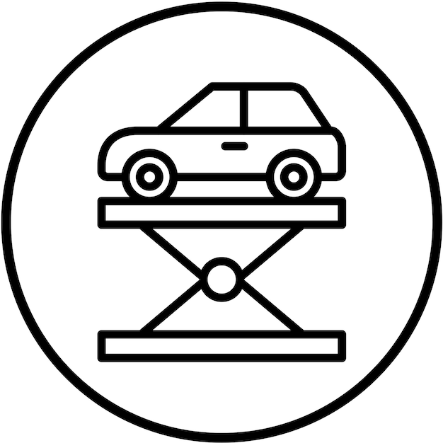 Estilo del icono del ascensor de automóvil de diseño vectorial