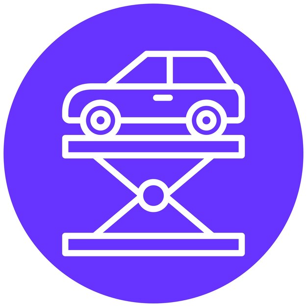 Estilo del icono del ascensor de automóvil de diseño vectorial