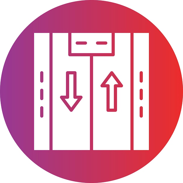 Estilo del icono del ascensor de diseño vectorial