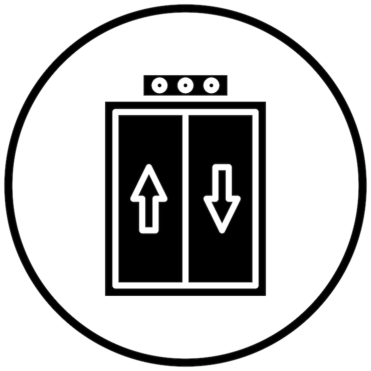 Vector estilo del icono del ascensor de diseño vectorial