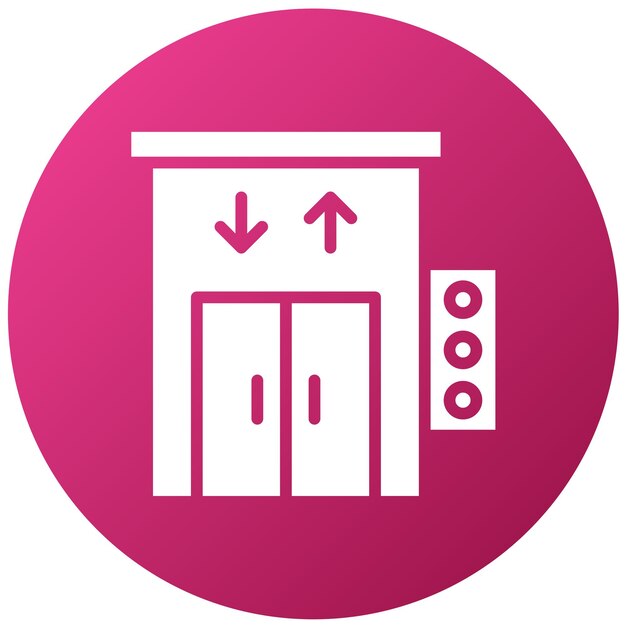 Estilo del icono del ascensor de diseño vectorial