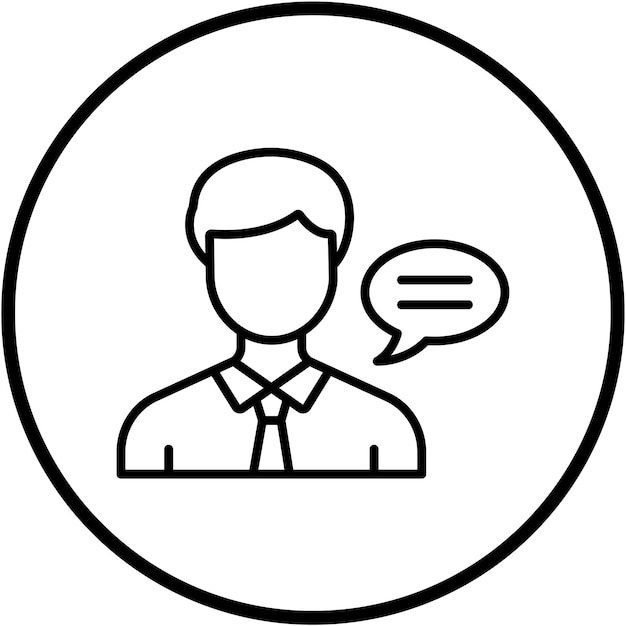 Estilo del icono del asesor de diseño vectorial