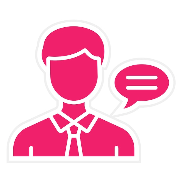 Estilo del icono del asesor de diseño vectorial