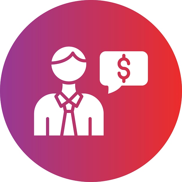 Estilo del icono del asesor financiero de diseño vectorial