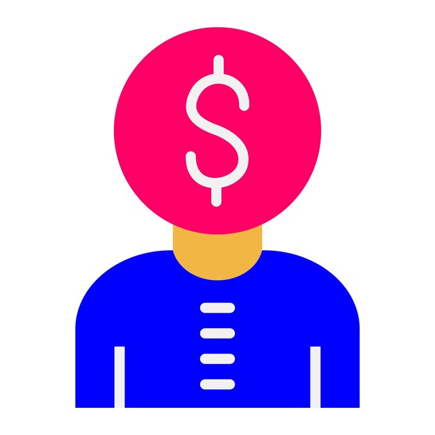Estilo del icono del asesor financiero de diseño vectorial