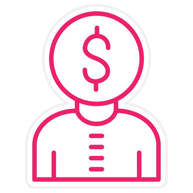 Estilo del icono del asesor financiero de diseño vectorial