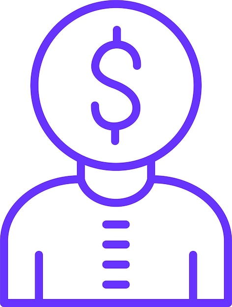 Estilo del icono del asesor financiero de diseño vectorial
