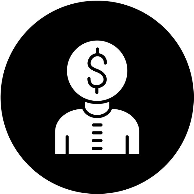 Estilo del icono del asesor financiero de diseño vectorial