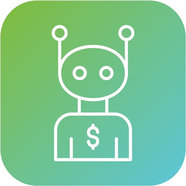 Estilo del icono del asesor de robots de diseño vectorial