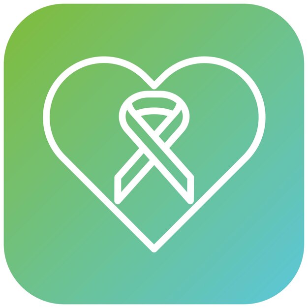 Estilo de icono de asesoramiento de cáncer de diseño vectorial