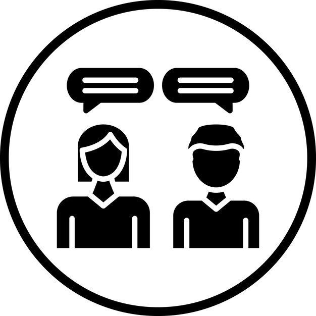 Estilo del icono de asesoramiento de diseño vectorial