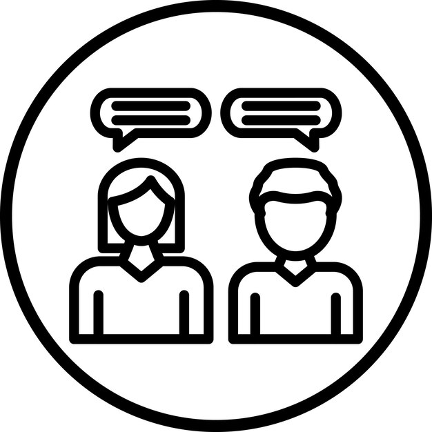 Estilo del icono de asesoramiento de diseño vectorial