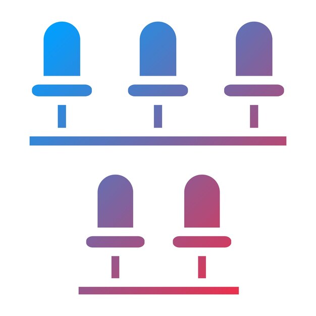 Estilo de icono de asiento de diseño vectorial