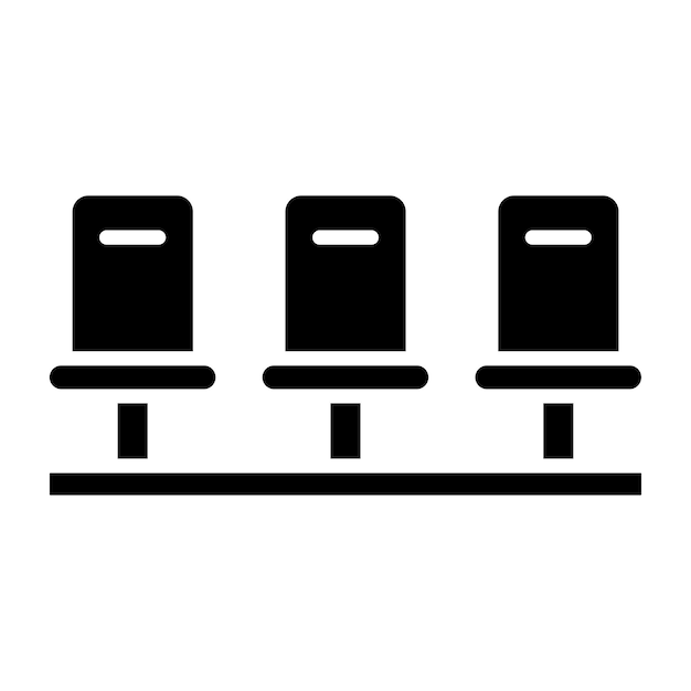 Estilo de icono de asiento de diseño vectorial