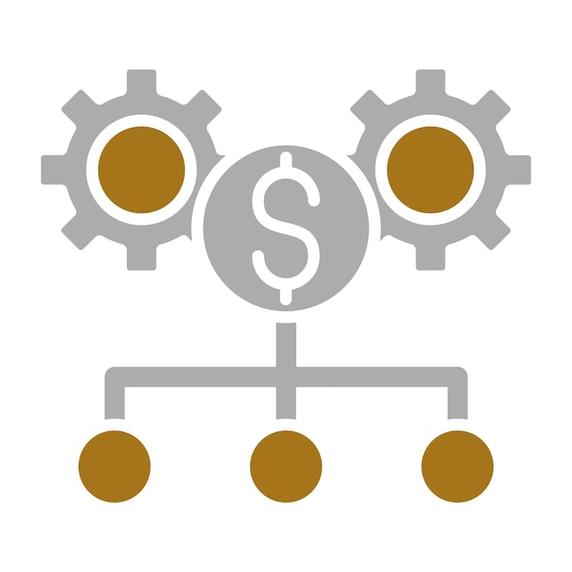 Estilo del icono de asignación de activos de diseño vectorial