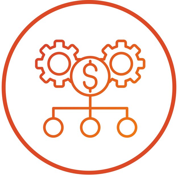 Estilo del icono de asignación de activos de diseño vectorial