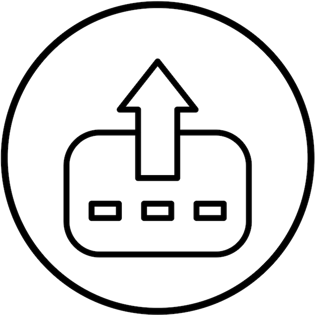 Estilo de icono del asistente de exportación de diseño vectorial