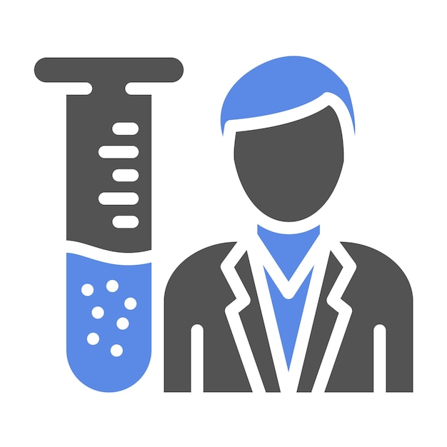 Estilo del icono del asistente del laboratorio de diseño vectorial