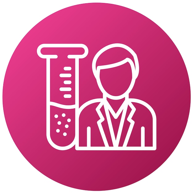 Estilo del icono del asistente del laboratorio de diseño vectorial