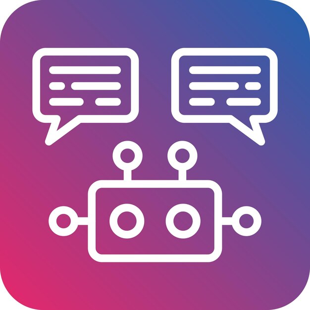 Estilo del icono del asistente del robot de diseño vectorial