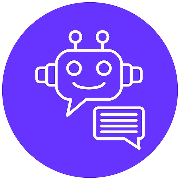 Vector estilo del icono del asistente del robot de diseño vectorial