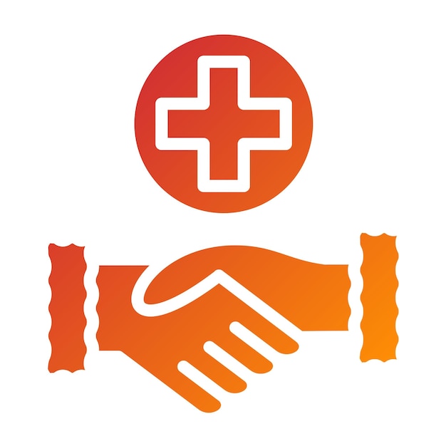Estilo de icono de asociación médica de diseño vectorial