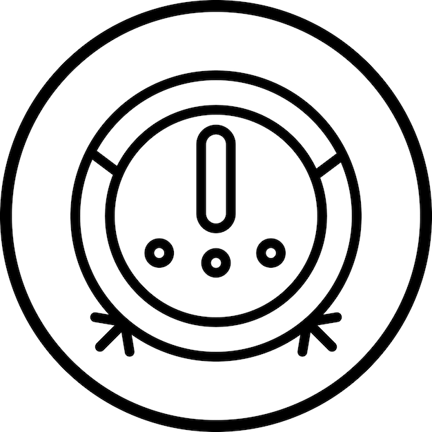 Estilo del icono del aspirador inteligente de diseño vectorial