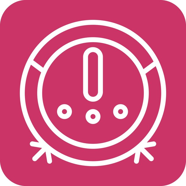 Estilo del icono del aspirador inteligente de diseño vectorial