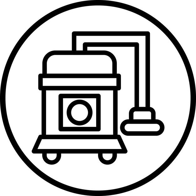 Estilo del icono de la aspiradora de diseño vectorial