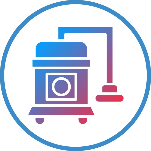 Estilo del icono de la aspiradora de diseño vectorial