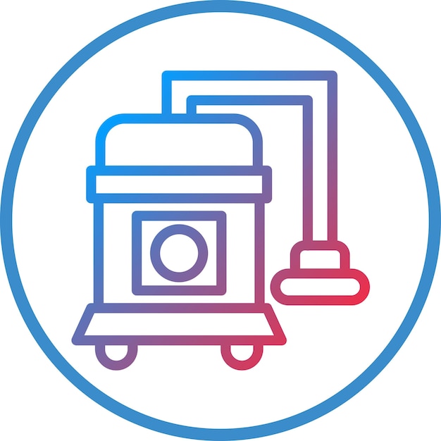 Estilo del icono de la aspiradora de diseño vectorial
