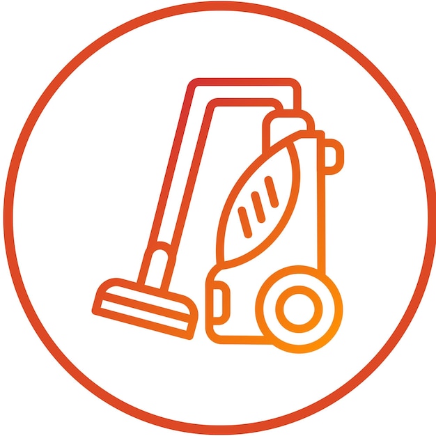 Estilo del icono de la aspiradora de diseño vectorial
