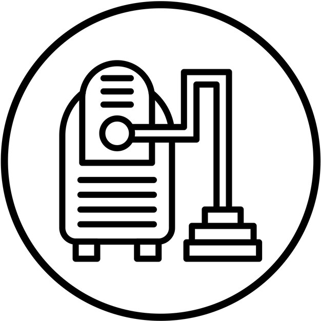 Estilo del icono de la aspiradora de diseño vectorial
