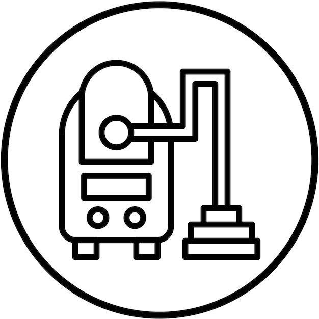 Estilo del icono de la aspiradora de diseño vectorial