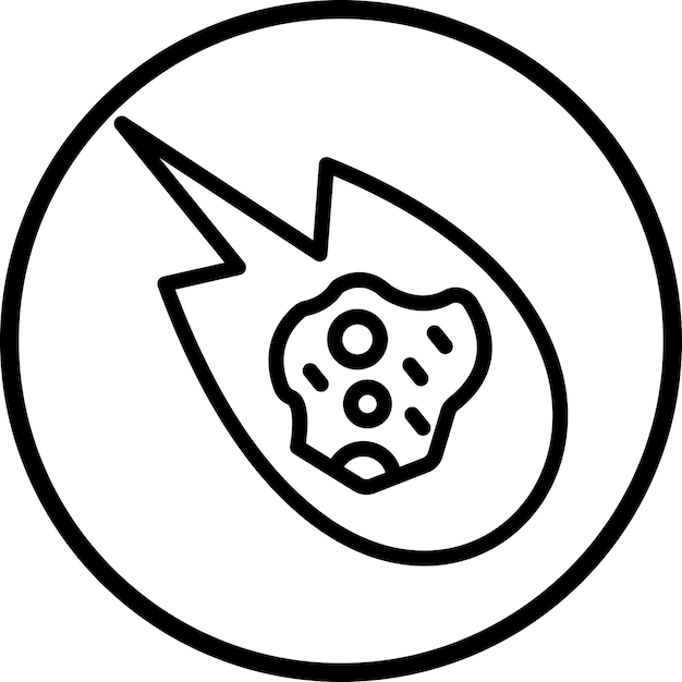 Vector estilo del icono del asteroide