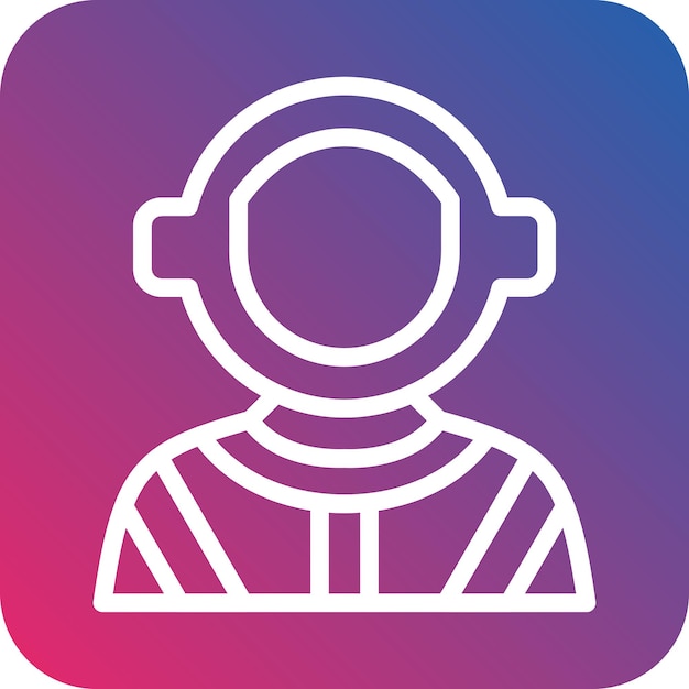 Estilo del icono del astronauta