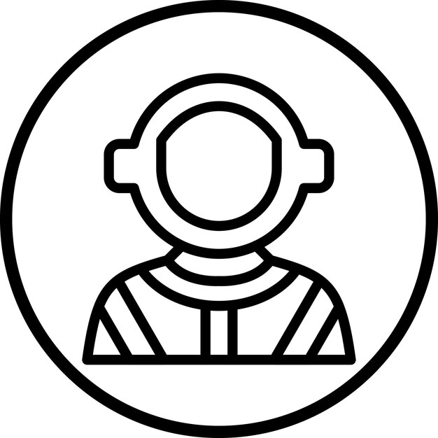 Estilo del icono del astronauta