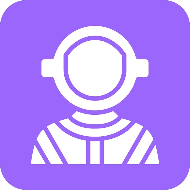 Vector estilo del icono del astronauta