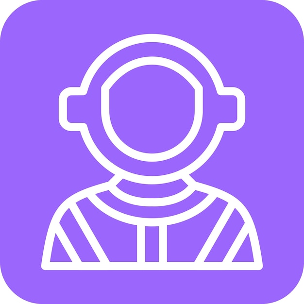 Estilo del icono del astronauta
