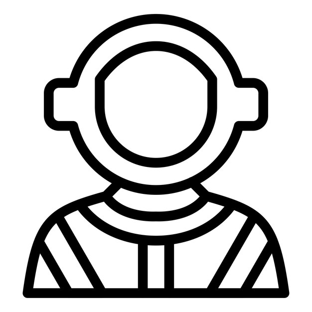 Estilo del icono del astronauta