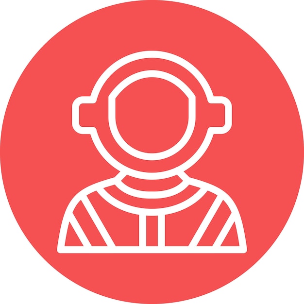 Estilo del icono del astronauta