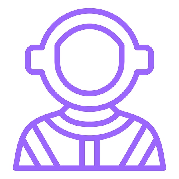 Estilo del icono del astronauta